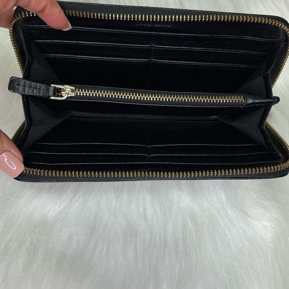 Authentic Miu Miu by Prada leather Black Croc Embossed Zip Around Wallet vintage - Picture 12 of 15